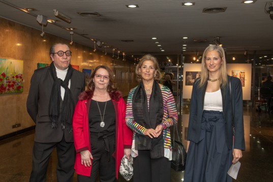 Durante la inauguración, posan Cacciabue, Ballesteros, Mauad y Berney.